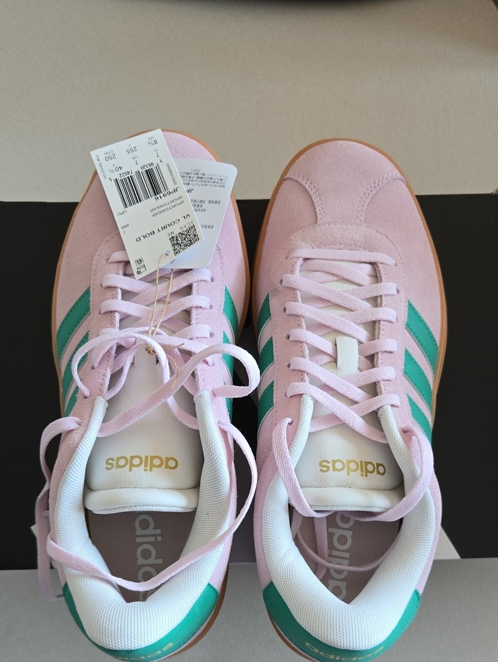 Adidas VL Court Bold Pink Green Platform Sneakers Women's 8.5 NWT - Picture 5 of 16